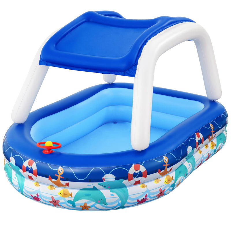Bestway Kids Pool 213x155x132cm Inflatable Swimming Canopy 282L