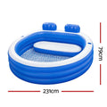 Bestway Inflatable Pool 231x219cm Above Ground Bench Seat