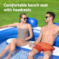 Bestway Inflatable Pool 231x219cm Above Ground Bench Seat