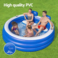 Bestway Inflatable Pool 231x219cm Above Ground Bench Seat