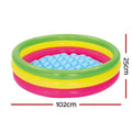 Bestway Kids Inflatable Pool 102x102x25cm Round Splash