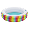 Bestway Inflatable Pool 206cm Round Above Ground Rainbow Cup Holder