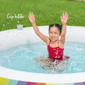 Bestway Inflatable Pool 206cm Round Above Ground Rainbow Cup Holder