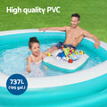 Bestway Inflatable Pool 218x218x48cm Family Cup Holder