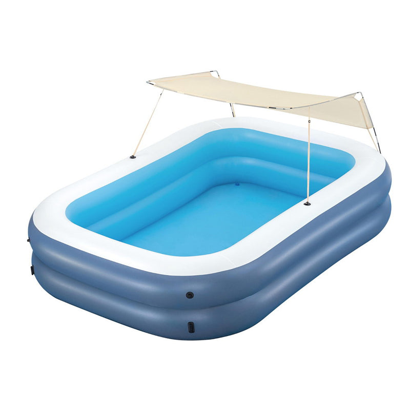 Bestway Inflatable Pool 254x178cm Kids Above Ground Sunshade
