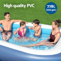 Bestway Inflatable Pool 254x178cm Kids Above Ground Sunshade