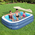 Bestway Inflatable Pool 254x178cm Kids Above Ground Sunshade