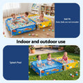Bestway 2-in-1 Kids Pool and Sandpit Set 122cm/90cm Metal Frame Yellow Blue