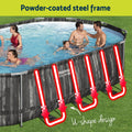 Bestway Steel Frame Pool 6.1x3.66m Filter Pump Ladder Cover