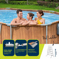 Bestway Swimming Pool 6.1x3.66x1.22m Steel Frame Spa Massage