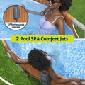 Bestway Swimming Pool 6.1x3.66x1.22m Steel Frame Spa Massage