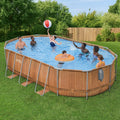 Bestway Swimming Pool 6.1x3.66x1.22m Steel Frame Spa Massage