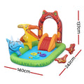 Bestway Inflatable Pool 242x140cm Slide Ball Toss Kids