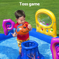 Bestway Kids Inflatable Pool Slide Ball Toss Toys Coral 290x180cm