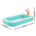 Bestway Inflatable Pool 251x168cm Basketball Hoop Kids Above Ground
