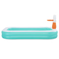 Bestway Inflatable Pool 251x168cm Basketball Hoop Kids Above Ground
