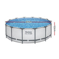 Bestway Swimming Pool 427x122cm Steel Frame Above Ground Pool Filter Pump Ladder