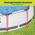 Bestway Swimming Pool 427x122cm Steel Frame Above Ground Pool Filter Pump Ladder