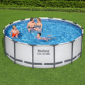 Bestway Swimming Pool 427x122cm Steel Frame Above Ground Pool Filter Pump Ladder