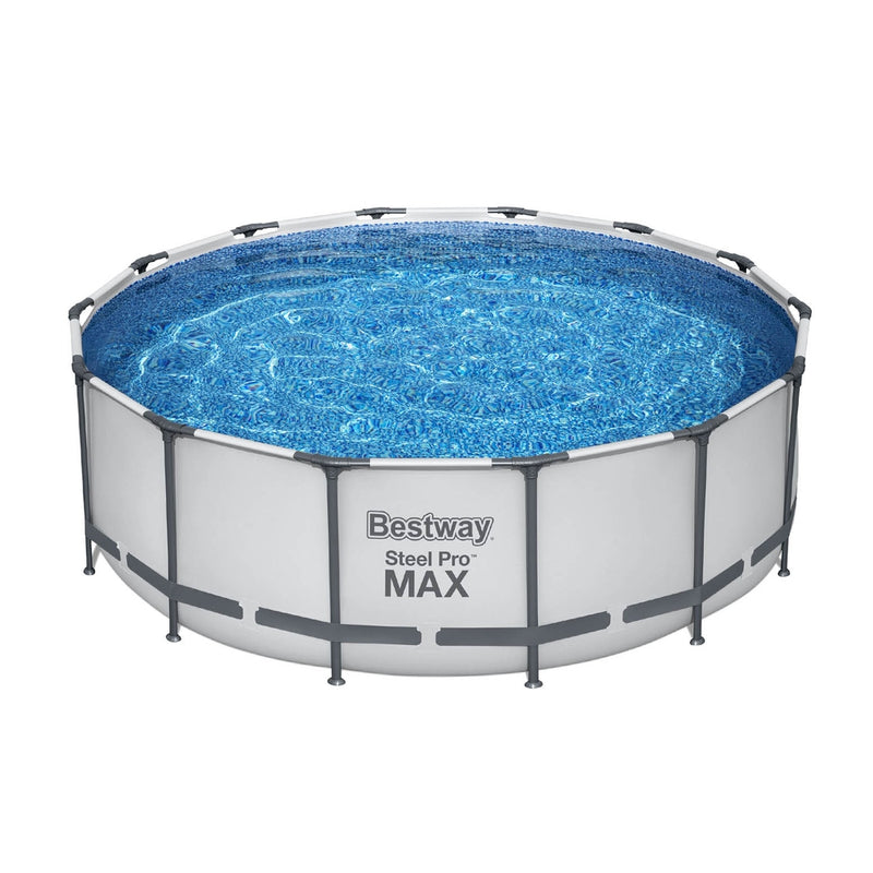 Bestway 427x427x122cm Swimming Pool Steel Frame Round Filter Pump