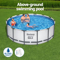 Bestway 427x427x122cm Swimming Pool Steel Frame Round Filter Pump