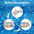 Bestway 427x427x122cm Swimming Pool Steel Frame Round Filter Pump