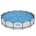 Bestway 427CM Swimming Pools Steel Above Ground Round Backyard Pool Set White