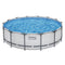 Bestway Swimming Pools 427cm x 107cm Steel Above Ground Round Backyard Pool Set White