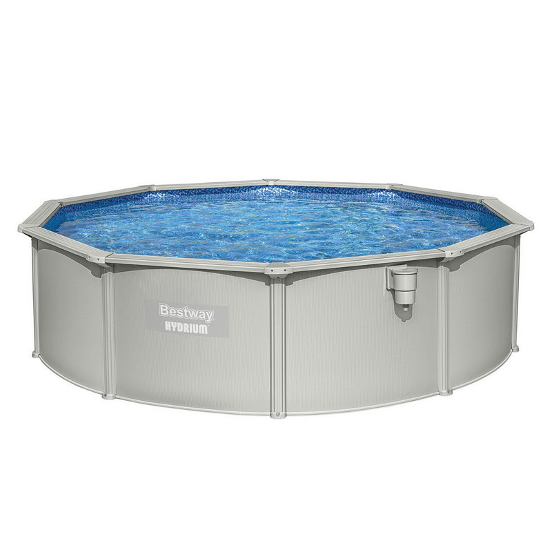 Bestway 457cm Round Steel Frame Pool Set 17430L Filter Pump