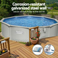 Bestway 457cm Round Steel Frame Pool Set 17430L Filter Pump