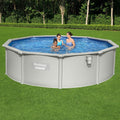 Bestway 457cm Round Steel Frame Pool Set 17430L Filter Pump