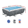 Bestway 282x196x84cm Above Ground Pool Steel Frame Filter Pump