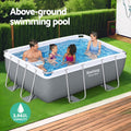 Bestway 282x196x84cm Above Ground Pool Steel Frame Filter Pump