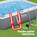 Bestway 282x196x84cm Above Ground Pool Steel Frame Filter Pump