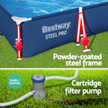 Bestway Swimming Pool 300x201x66cm Steel Frame 3300L w/ Filter