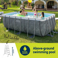 Bestway 412x201x122cm Steel Frame Swimming Pool Set Pump
