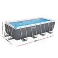 Bestway 488x244cm Steel Frame Pool w/ Filter Pump Ladder Cover