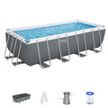 Bestway 488x244cm Steel Frame Pool w/ Filter Pump Ladder Cover