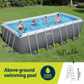 Bestway 488x244cm Steel Frame Pool w/ Filter Pump Ladder Cover