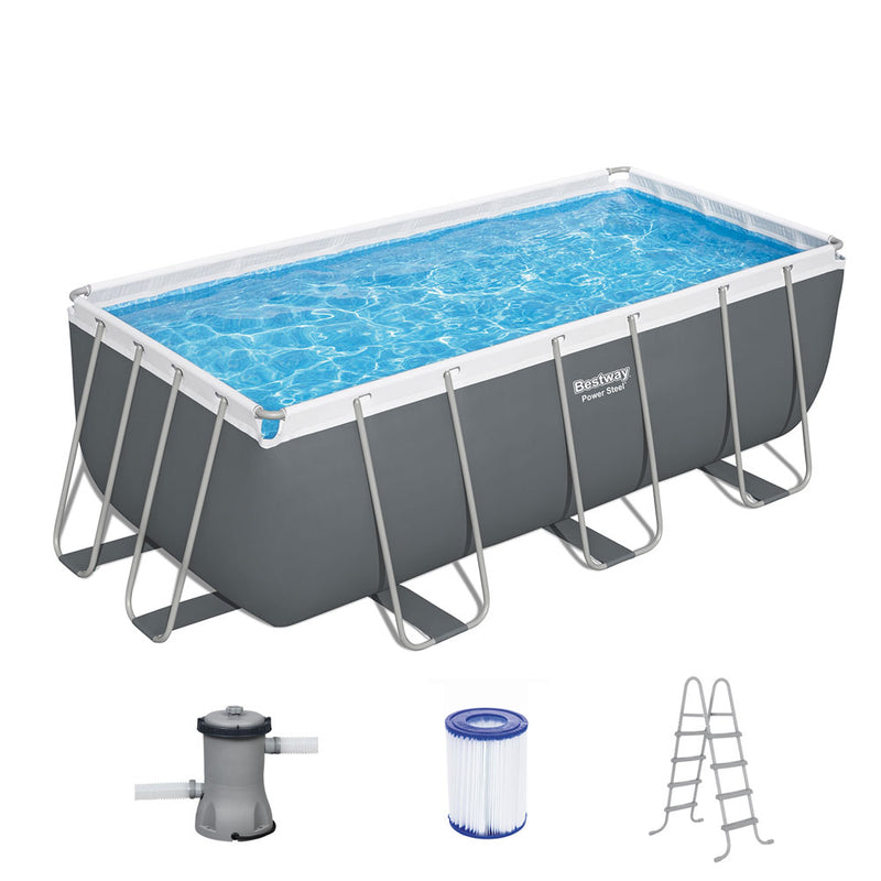 Bestway Swimming Pool 412x201x122cm Steel Frame Filter Pump
