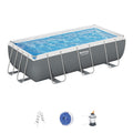 Bestway 404x201x100cm Steel Frame Pool 6478L Filter Pump