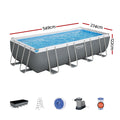 Bestway Pool 549x274x122cm Steel Frame 14812L Filter Pump