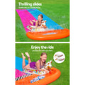 Bestway Slip n Slide 488cm Kids Water Slide Dual Splash Pad