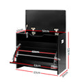 Artiss Shoe Cabinet Bench 15 Pairs Storage Organiser Black