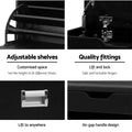 Artiss Shoe Cabinet Bench 15 Pairs Storage Organiser Black