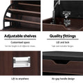 Artiss Shoe Rack Cabinet Bench 3-Tier 15 Pairs Walnut