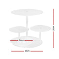 5-Star Chef 5 Tier Cake Stand Acrylic Round Clear Wedding Display
