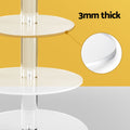 5-Star Chef 5 Tier Cake Stand Acrylic Round Clear Wedding