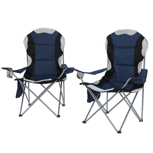 Weisshorn Folding Camping Chair Portable Outdoor Navy 2 Pack