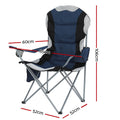 Weisshorn Folding Camping Chair Portable Outdoor Navy 2 Pack